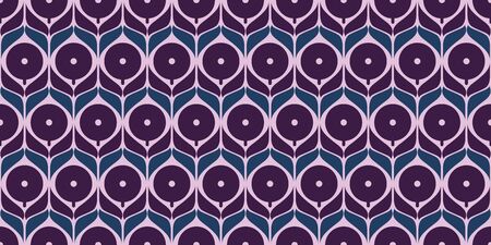 Retro flowers background. Seamless pattern. Vector.のイラスト素材
