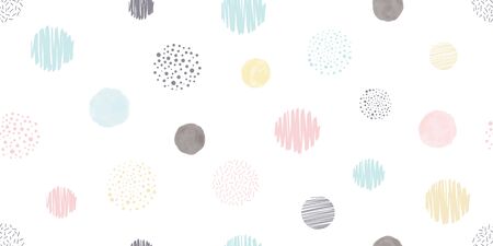 Doodle geometric background. Seamless pattern. Vector.のイラスト素材