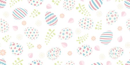 Easter background eggs. Seamless pattern. Vector.のイラスト素材