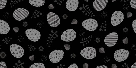 Easter background eggs. Seamless pattern. Vector.のイラスト素材