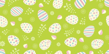 Easter background eggs. Seamless pattern. Vector.のイラスト素材