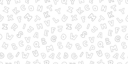 Alphabet illustration background. Seamless pattern. Vector.のイラスト素材