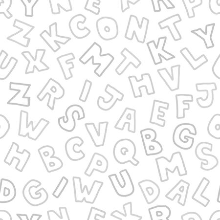 Alphabet illustration background. Seamless pattern. Vector.のイラスト素材