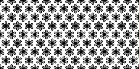 Retro flowers background. Seamless pattern.Vector.のイラスト素材