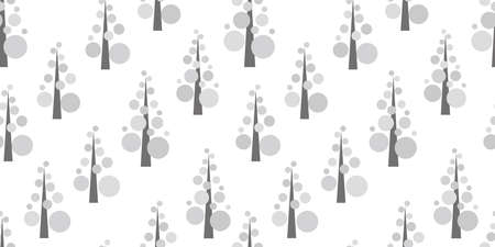 Simple tree background. Seamless pattern. Vector.のイラスト素材