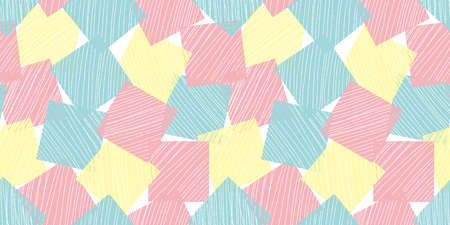 Doodle geometric background. Seamless pattern. Vector.のイラスト素材