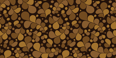 Organic motif, botanical motif background. Seamless pattern.Vector.のイラスト素材