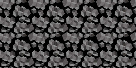 3D geometric background. Seamless pattern. Vector.のイラスト素材