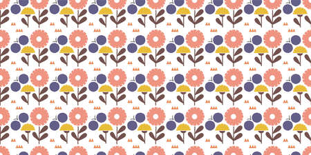 Cute floral background. Seamless pattern.Vector.
