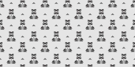Geometric flowers background. Seamless pattern.Vector.のイラスト素材