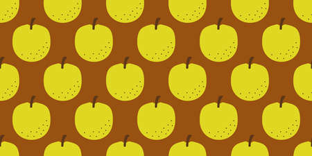 Pear illustration background. Seamless pattern.Vector.のイラスト素材
