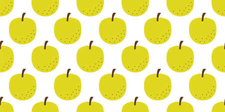 Pear illustration background. Seamless pattern.Vector.のイラスト素材