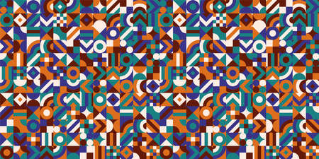 Geometric illustration background. Seamless pattern.Vector.のイラスト素材