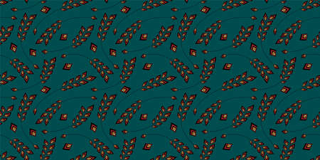 Organic motif, botanical motif background. Seamless pattern.Vector.