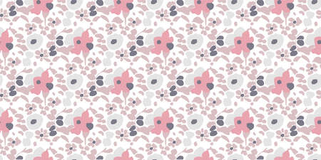 Floral and flower background. Seamless pattern.Vector.のイラスト素材