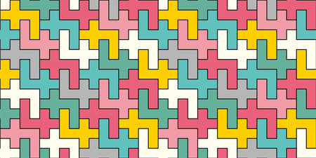 Geometric shapes background. Seamless pattern.Vector.のイラスト素材