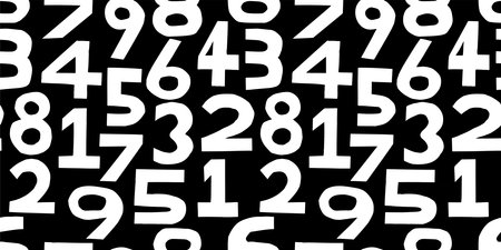 Numbers illustration background. Seamless pattern.Vector.のイラスト素材