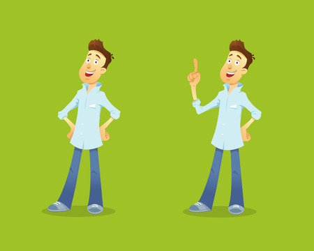 cartoon illustration business manager characterのイラスト素材