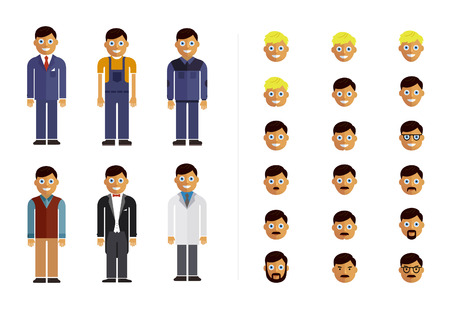 Set of modern flat design profession charactersのイラスト素材