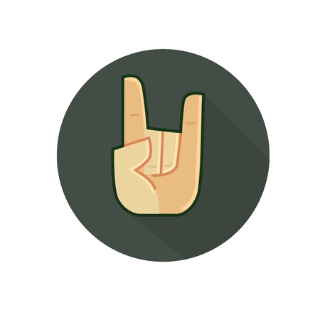 Arm symbol Rock and Roll Style. Flat vector iconのイラスト素材