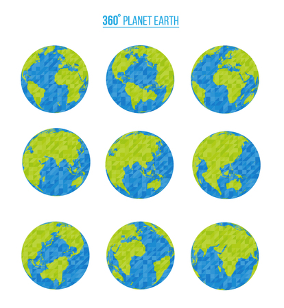 360 planet earth. Background vector illustration. Trandyのイラスト素材