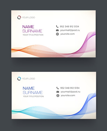 Business card template, blue pattern vector design editable. Personal card.のイラスト素材