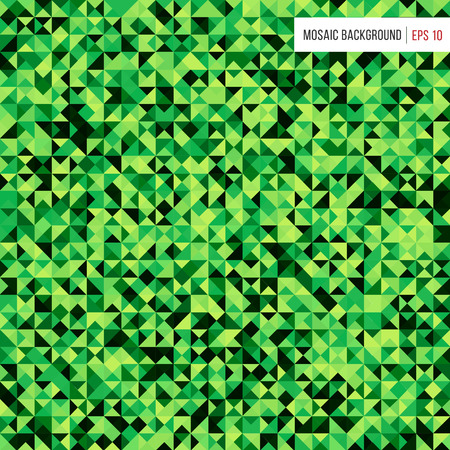 Green mosaic background. Vector illustration.のイラスト素材