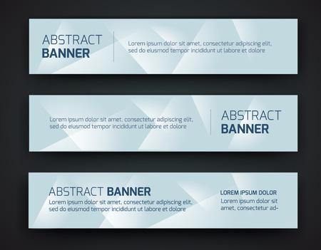 Abstract banner design, gradient polygonal style. Vectorのイラスト素材