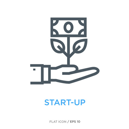 Start-up symbol line flat icon.のイラスト素材