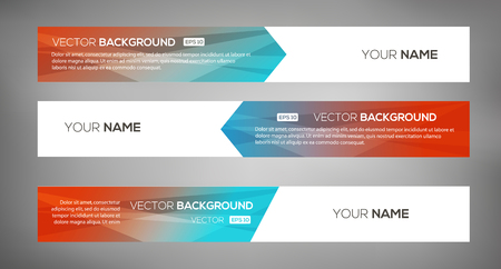 Simple geometric banners set vector illustration design.のイラスト素材