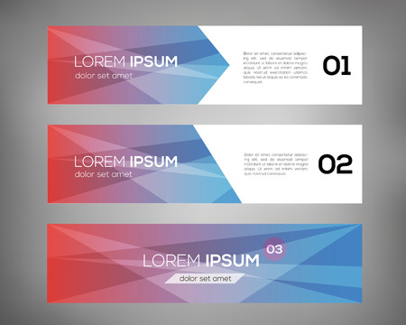 Simple geometric banners set vector illustration design.のイラスト素材