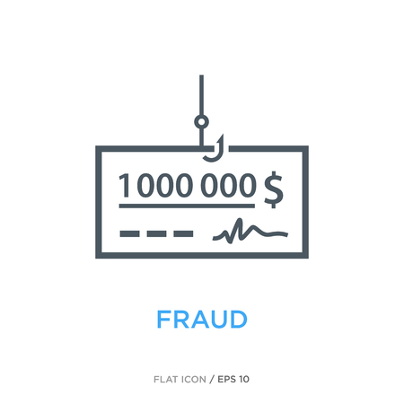 Fraud line flat iconのイラスト素材