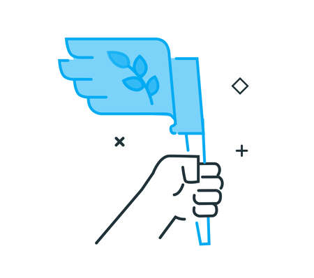 Flag free protest, equality, democracy, journalism, mediaのイラスト素材