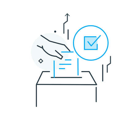 ballot, voting, choice, election race, candidates, electorate, democracy, journalism, mediaのイラスト素材
