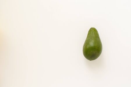 Fresh organic avocado isolated on a white backgroundの写真素材