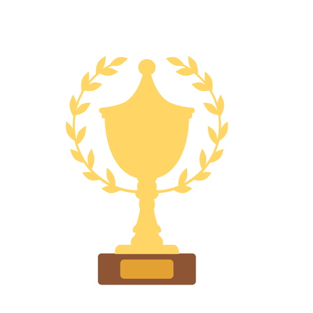 Gold trophy cup illustration.のイラスト素材