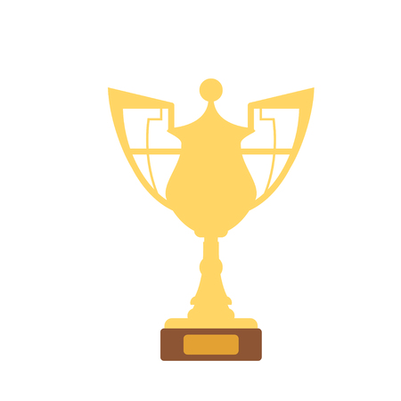 Gold trophy cup illustration.のイラスト素材