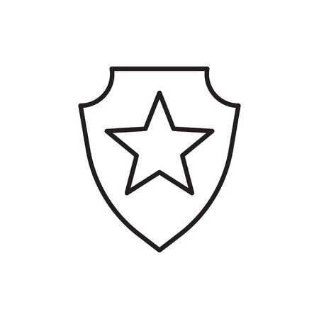 Line icon of honor shield.のイラスト素材