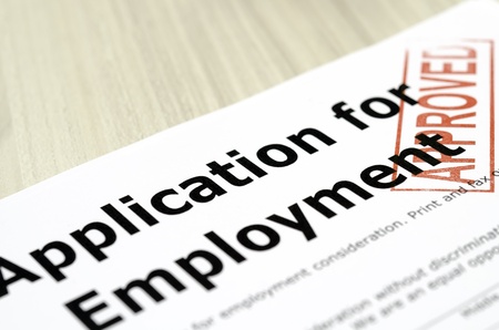 Approved job application form