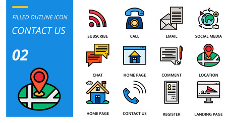 filled outline icon pack for designers and developers. Icons for social media, social network, communication,contact us, digital marketing, for websites and mobile websites and apps.のイラスト素材