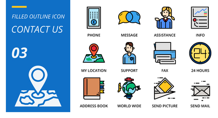 filled outline icon pack for designers and developers. Icons for social media, social network, communication,contact us, digital marketing, for websites and mobile websites and apps.のイラスト素材