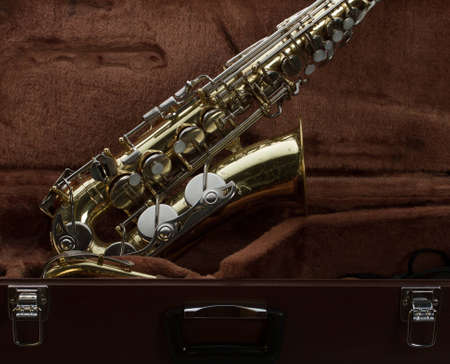 Vintage saxophone in it s original travel case 
