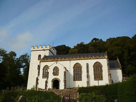 English church, Selworthy, Exmoor, South West Englandの写真素材