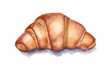 Food illustration, isolated on white background. Hand paintedの写真素材