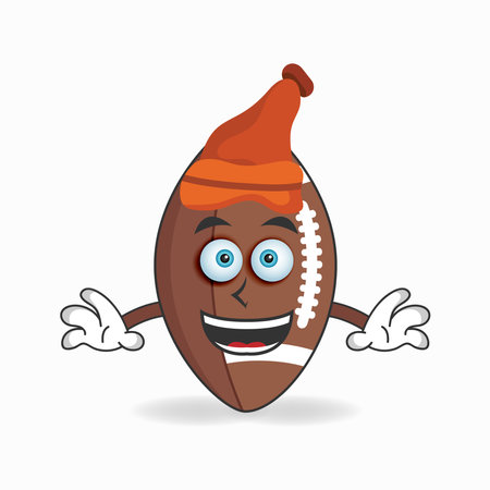 The American Football mascot character wearing a hat. vector illustrationのイラスト素材