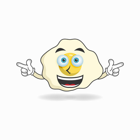 Egg mascot character with smile expression. vector illustrationのイラスト素材