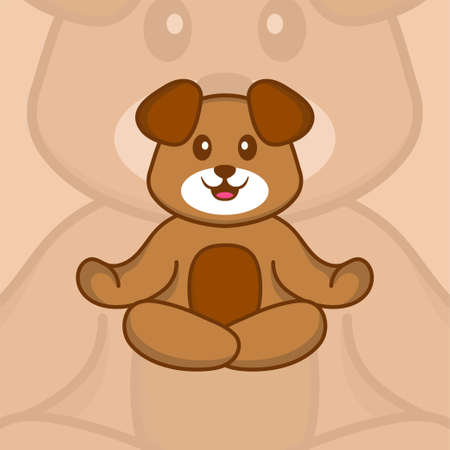 Cute dog cartoon character vector illustration.のイラスト素材