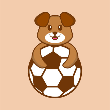 Cute dog cartoon character vector illustration.のイラスト素材