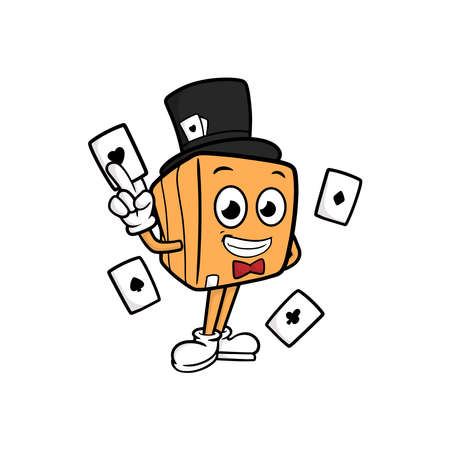 box cartoon character. vector illustrationのイラスト素材