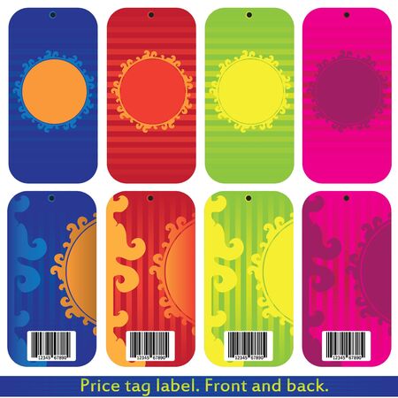 Price tag labels set. front and backのイラスト素材